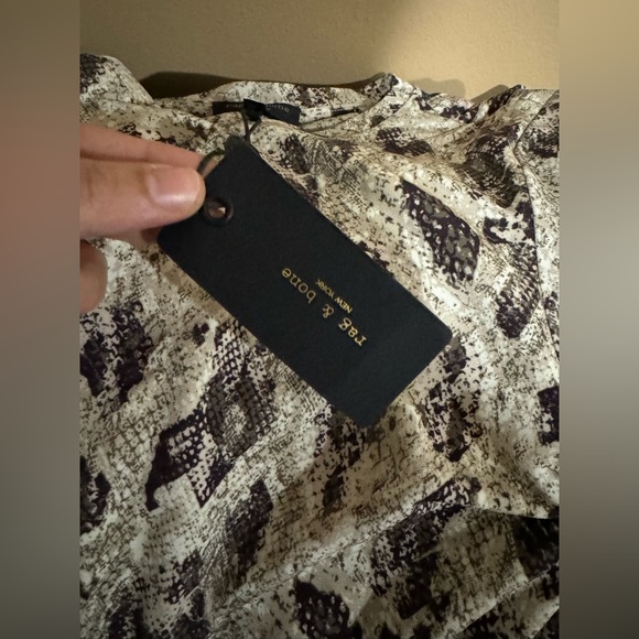 Rag & Bone Tan snake poppy draped dress - Picture 9 of 10